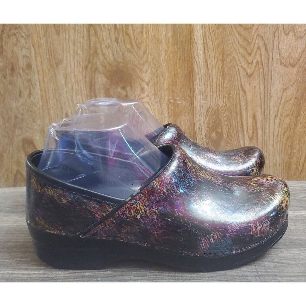 Dansko Professional Colorful Scribble Clogs Women… - image 1